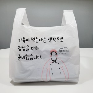 [착한비닐] 인쇄 배달봉투 소 중 대 100매, 100개, 3호, 35L