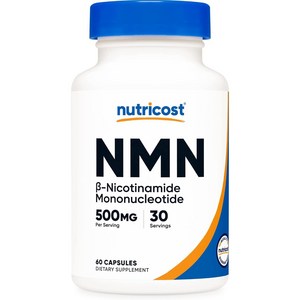 뉴트리코스트 노화방지 NMN 500mg 60캡슐 2서빙 1병, 기본, 1개, 60정