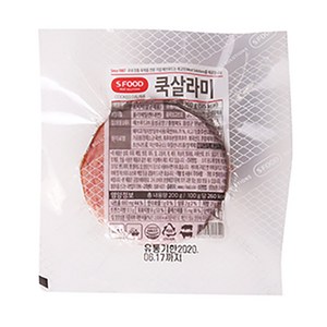 에쓰푸드 쿡살라미(원형/슬라이스) 200g, 1개