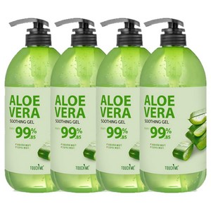 터치미 퓨리티 알로에베라 수딩 젤, 1000ml, 4개