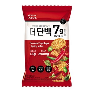 빙그레 더단백 팝칩 매콤살사맛, 24개, 44g