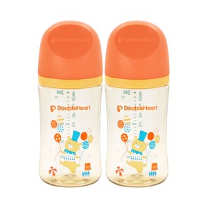 더블하트 모유실감 3세대 PPSU 노꼭지 젖병 트윈팩, 서커스베어, 240ml, 1개