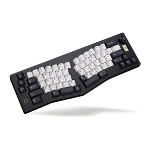 몬스타 가츠 앨리스 어고노믹 유무선 기계식 키보드 RGB 매크로 LCD 3모드 인체공학, 블랙&화이트, 제조사축