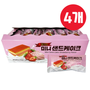 미니 샌드케이크 딸기맛, 4개, 400g