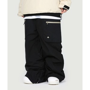 2425 NNN - Sidea Wide Cago - PANTS - 블랙 / 남여공용 스노우보드복 스키복 팬츠