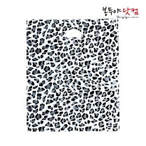 봉투야닷컴 LDPE 25호 (25x34cm) 50장 비닐쇼핑백, 호피-화이트