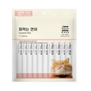 무마진 짜먹는 고양이 간식 40p, 연어, 480g, 2개