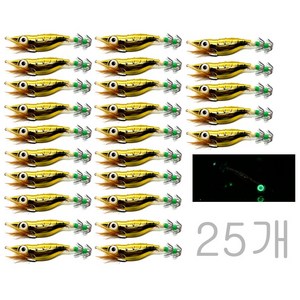 문어낚시 가성비 왕눈이 25개 세트, 금비25개