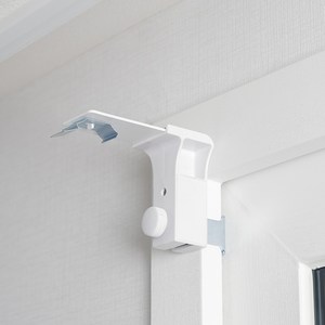 생활백서 못 없이 설치하는 안뚫어고리 레일 블라인드용, 화이트, 2개