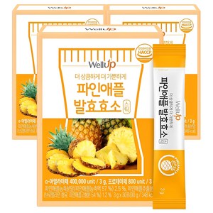 웰업 파인애플 발효효소 30p, 90g, 3개