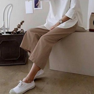 애띠앙 1+1 린넨 세미와이드 팬츠 부츠컷 여름 바지 슬랙스