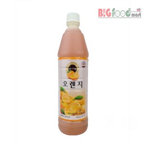 청솔 오렌지 음료베이스 835ml / 과일원액, 2개