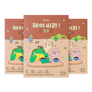 [3SET] 헤이씨리! 프로틴 시리얼 400g x 3개 단백질 식단 그래놀라 대용량 초코x초코x초코