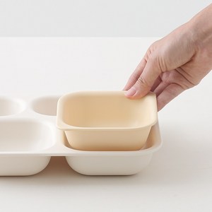 탁가온 네모 4구 식판 전용 볼, 핑크, 1개