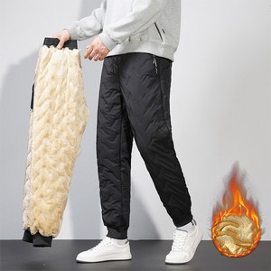 도도미아 남성 겨울 누빔 패딩바지 방한 양털 트레이닝 조거팬츠 M~5XL