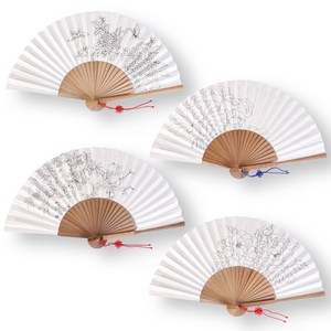 도담 오죽선 중 민화체험부채(케이스 포함), 1개, 목단