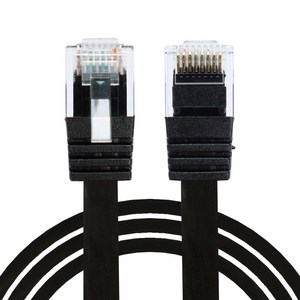 칼론 CAT6 UTP 평면 랜케이블 5m, 블랙, 1개