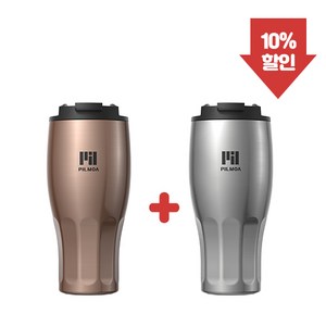 1+1 필모아 보온 보냉 스텐 텀블러 E900 대용량, 2. 1+1 필모아 텀블러 900ml 실버+실버, 실버, 900ml