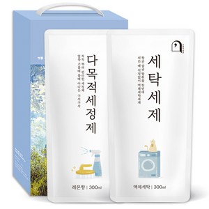 오늘의쉼표 세제 선물세트 답례품 생필품 20호 (다목적세정제 + 액체 세탁세제), 1개