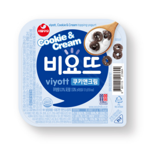 서울우유 비요뜨 쿠키앤크림 136g (1box), 12개