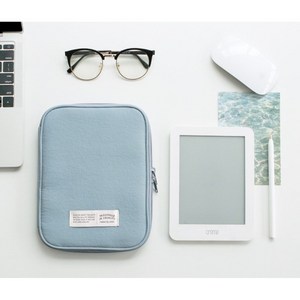 케이블파우치 이북리더기 태블릿 충전기 여행 널찍한 수납구조, 3브릭, 1개