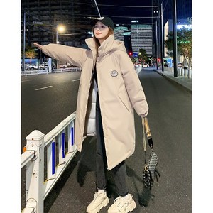Teresa 여성 겨울 빈티지 간절기 오리털 롱패딩 후드 점퍼 패딩 자켓 빅사이즈 아우터 캐주얼 데일리 점퍼 뽀송뽀송 따뜻한 방풍점퍼 아이보리 블랙 후드 어버핏 롱 패딩