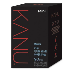 카누 미니 라이트 로스트 아메리카노 원두커피믹스, 900mg, 90개입, 2개