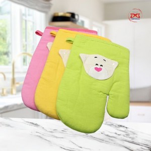 귀여운 캐릭터 면 주방장갑, 1개