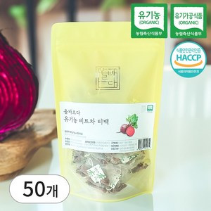 올바르다 유기농 비트차 50티백, 1개, 50개입, 1.5g