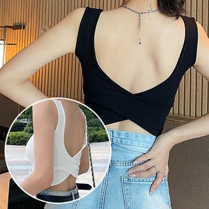올웨이즈굿 여성 썸머 숏 크롭 나시