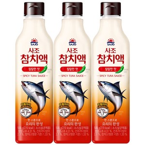 사조 참치액 칼칼한맛 500g, 3개