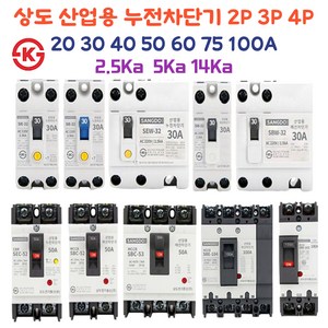 상도 산업용 누전차단기 2P 3P 4P 20A 30A 40A 50A 60A 75A 100A, 10.누전3P30A 5Ka, 1개