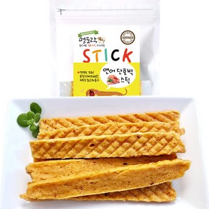 멍도락 국내산 강아지 수제간식 연어스틱 80g 피부 피모건강 부드러운간식, 연어단호박스틱, 1개