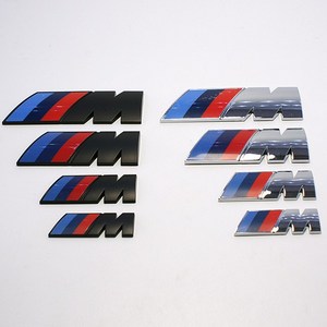 BMW 스티커 M 퍼포먼스 엠블럼 트렁크 휀다 C필러 몰딩 악세사리 튜닝 용품, 46mm x 15mm(1개), 무광블랙