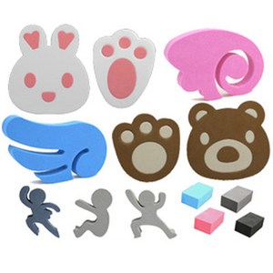 차량용 문콕방지 도어가드 캐릭터 순정형 날개 곰 토끼, 선택7. 곰돌이 ( 브라운 ), 1세트