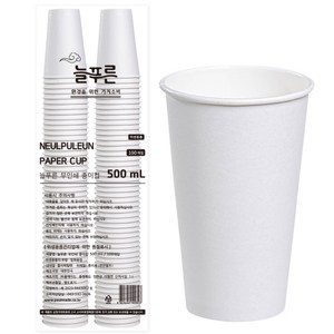 늘푸른 무인쇄 종이컵 500ml, 100개입, 2개