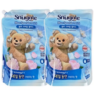 스너글 블루스파클 플러스 섬유유연제, 2개, 1.5L