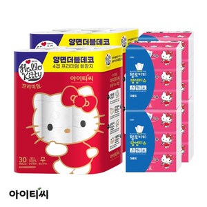헬로키티 4겹 프리미엄SET프리미엄레드60롤 + 팝업티슈12팩 138323