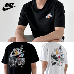 [당일발송] 나이키 NIKE 남여공용 SB 스케이트 오버핏 라운드 반팔 티셔츠 반팔티 스포네틱
