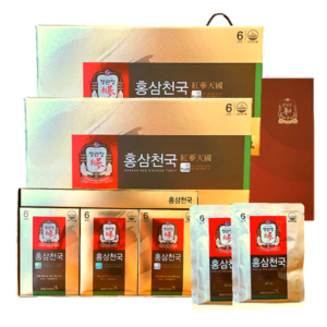 정관장 6년근 홍삼진액 홍삼천국 60포 2400ml+쇼핑백 명절 부모님 선물세트(30포 2박스) 1개, 1세트, 60회분