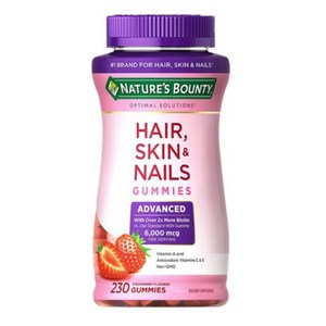 네이처스 바운티 어드밴스드 헤어 스킨 네일 구미스 230정 (구미) Natues bounty Advanced Hai Skin Nails 230 gummies, 1개