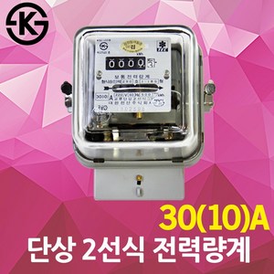 전력량계 단상2선식 보통 계량기 30A 전기계량기 시검 보통전력량계 단상 2선 일반, 01.보통전력량계(단상2선식), 1개