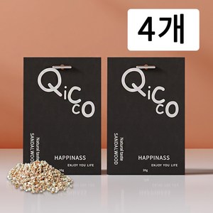 Qicco 퍼품 에어 차량용 방향제 프레셔너 20g, 4개, 센달 우드