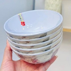 식당밥그릇 멜라민공기 12CM (5개) 밥공기 플라스틱밥그릇 국물공기 식당그릇, 5개, 기본