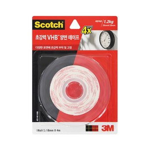 3M 초강력 VHB 양면테이프 cat.5140 18mm X 4m, 1개