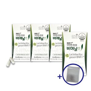 [BNR17] 다이어트 유산균 비에날씬 김희선 홈쇼핑 유산균 정품 +보냉백, 4박스, 60캡슐