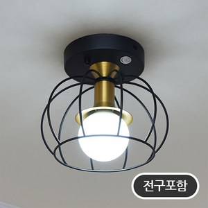 조명프라자 크라운 센서등, 블랙+LED볼구 주광색, 1개