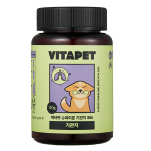 비타펫 살안찌는 강아지 기관지 협착증 영양제 호흡기 기침 프로폴리스 90일분 120g, 1개