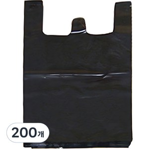 월드크린 검정 손잡이 비닐봉투, 20L, 200개