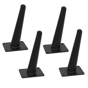 리폼플러스 철사선다리 블랙 150mm 철재 가구다리, 블랙(4개)